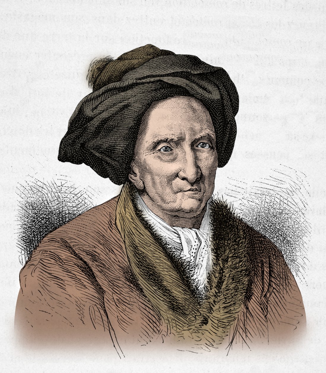 Retrato de Bernard Le Bouyer de Fontenelle (Gravura) de Alphonse Marie de Neuville