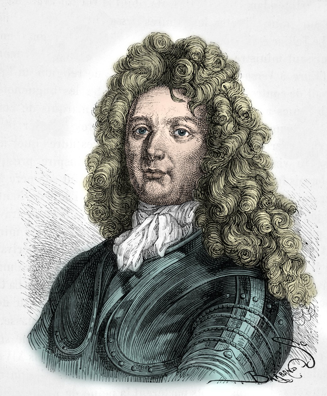 Retrato de Sebastien Le Prestre, Marquês de Vauban (Gravura) de Alphonse Marie de Neuville
