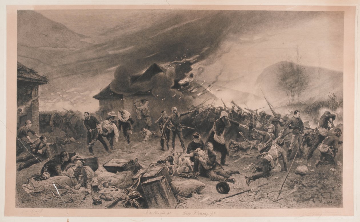 A defesa da deriva de Rorke, 22 de janeiro de 1879 de Alphonse Marie de Neuville