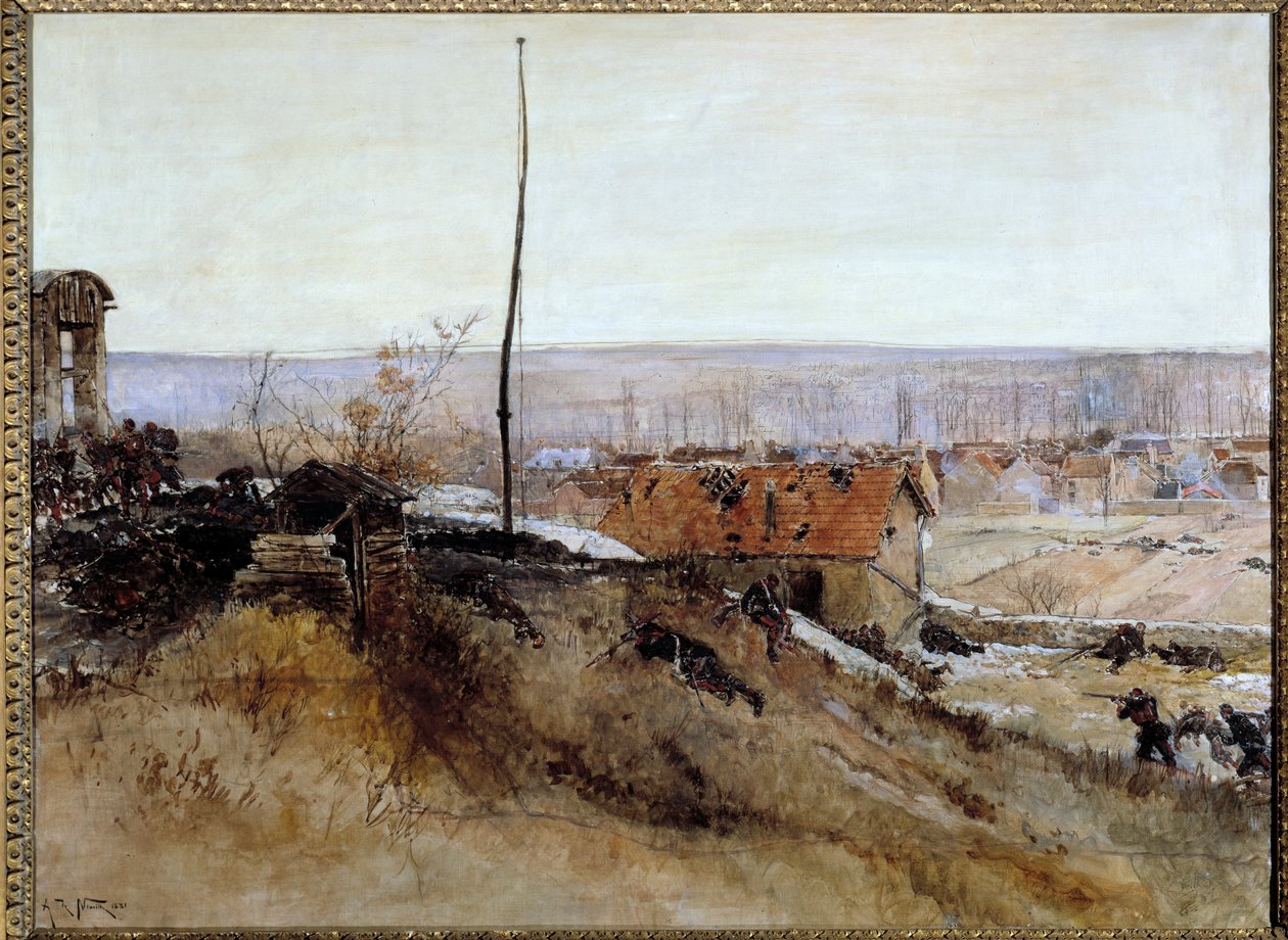 Guerra de 1870 - 1871: "Ataque do forno de cal no Platriere de Champigny em 2 de dezembro de 1871 de Alphonse Marie de Neuville