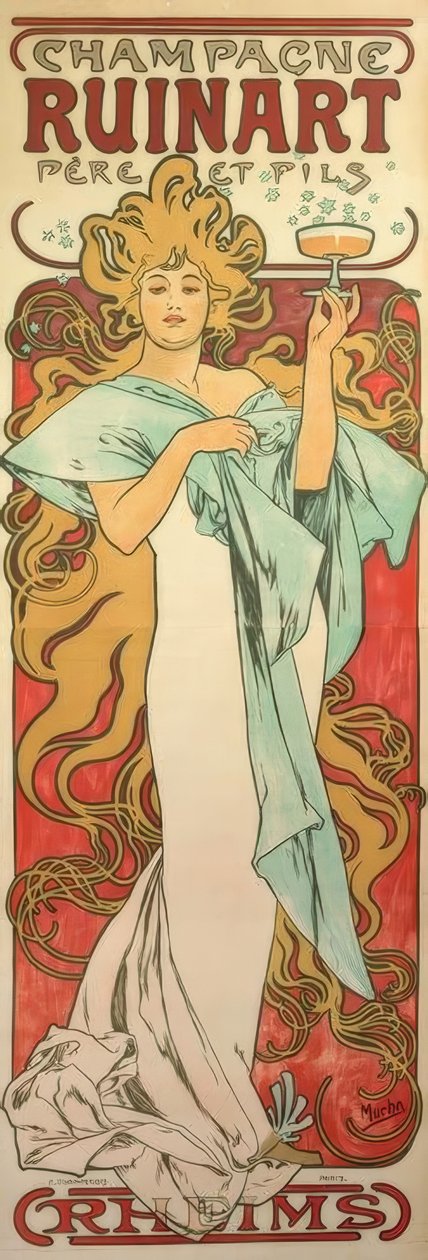 Champagne Ruinart Père et Fils de Alphonse Mucha