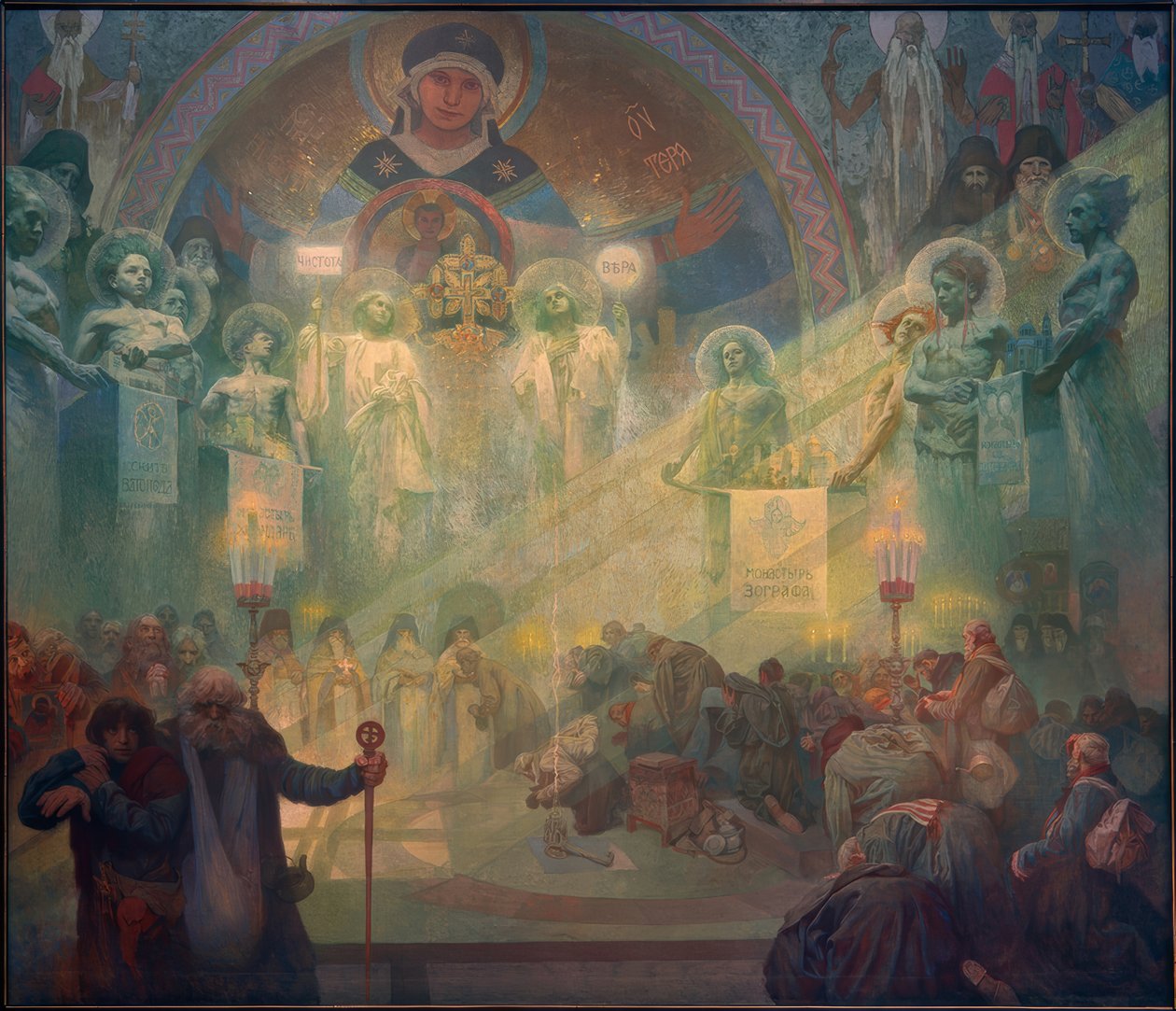 A montanha sagrada Athos de Alphonse Mucha