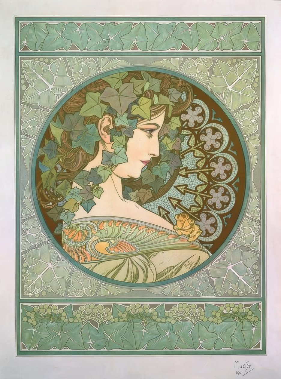 hera de Alphonse Mucha