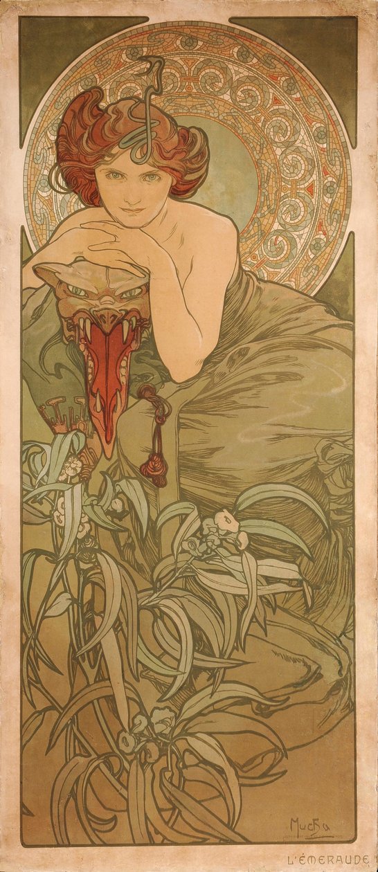 Esmeralda Da série As jóias de Alphonse Mucha