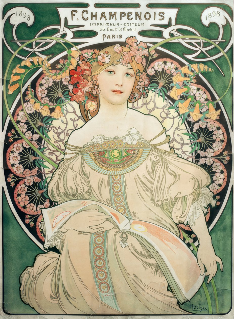 F.Champenois / Impressora - Editora de Alphonse Mucha