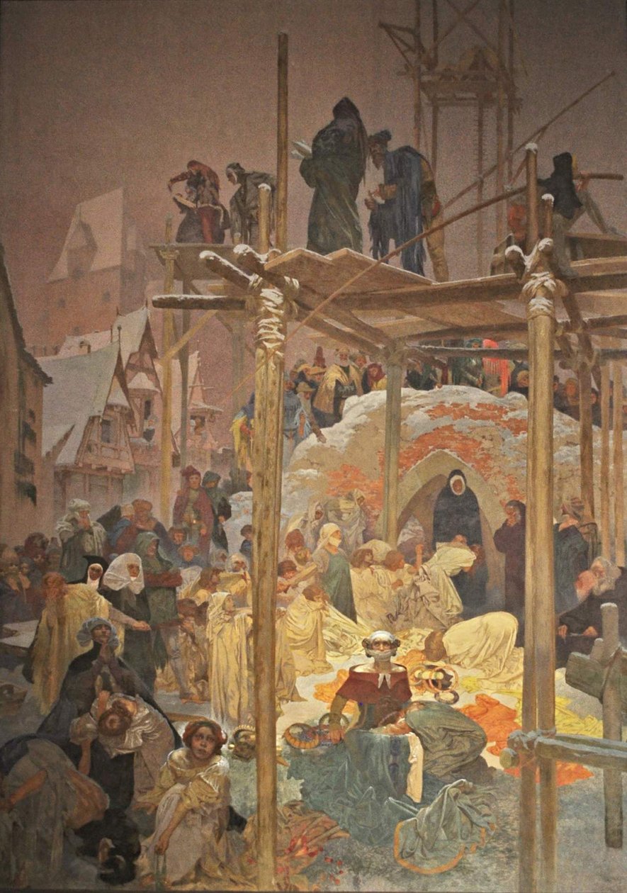 Jan Milic z Kromerize O ciclo A epopeia eslava de Alphonse Mucha