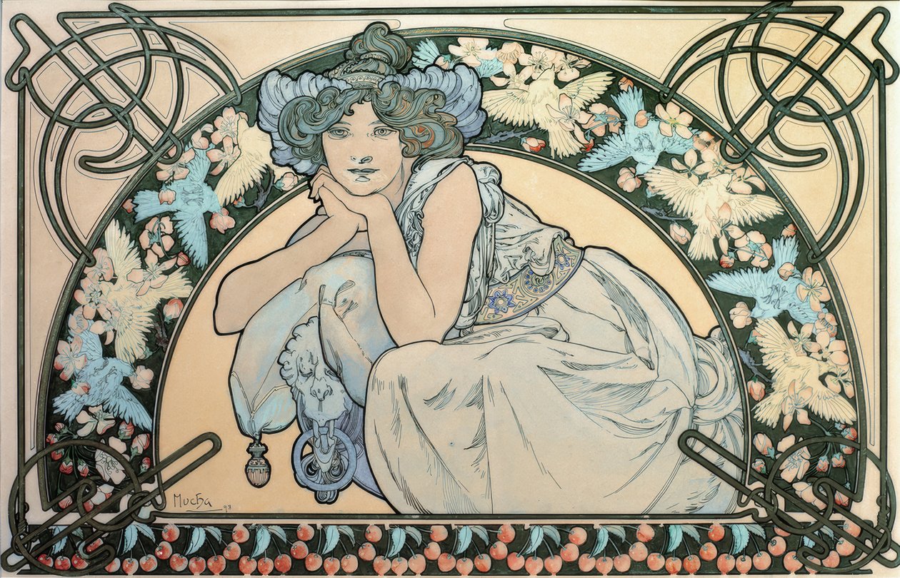 cherry Blossom de Alphonse Mucha