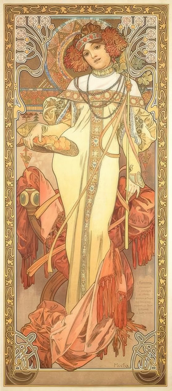 outono de Alphonse Mucha