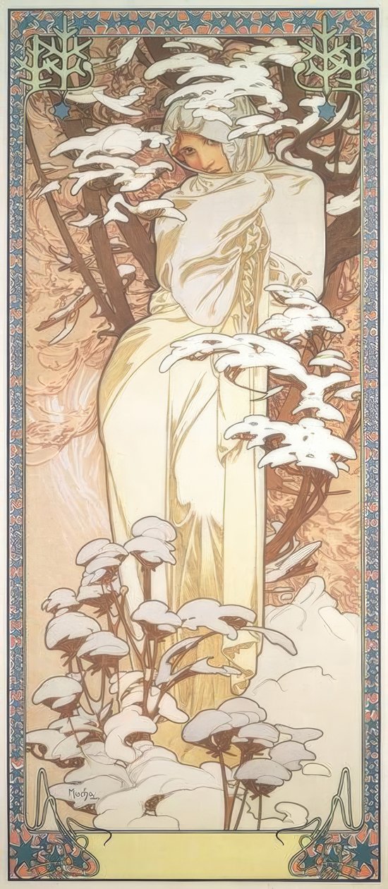 o Inverno de Alphonse Mucha