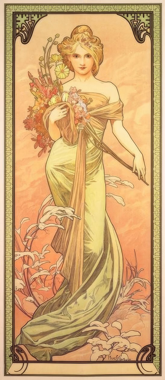 Primavera de Alphonse Mucha