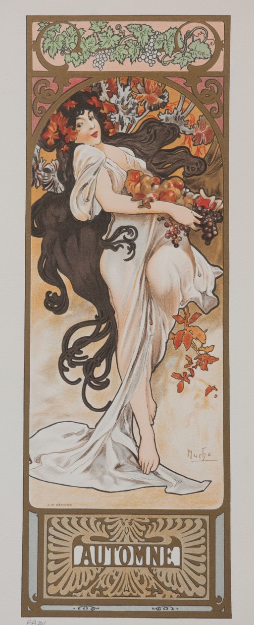 As estações. Outono de 1897. de Alphonse Mucha