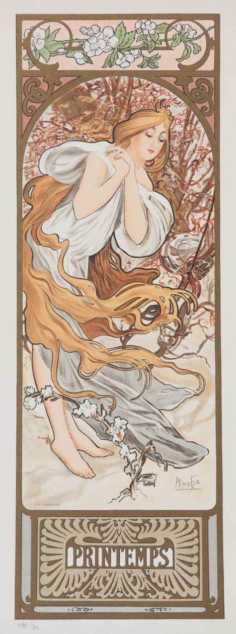 As estações. Primavera de 1897. de Alphonse Mucha