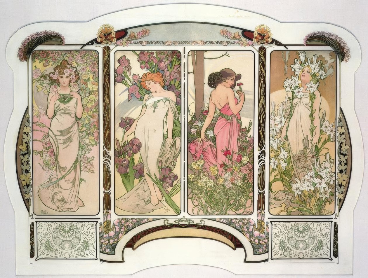 As flores de Alphonse Mucha