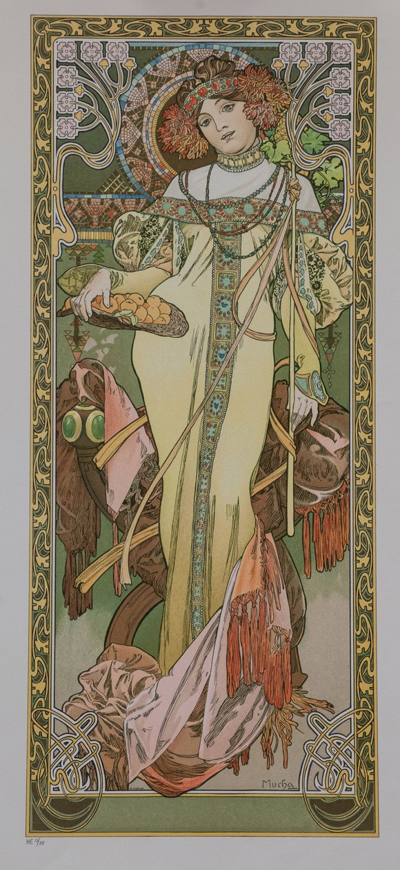 As quatro estações: outono, 1900. de Alphonse Mucha