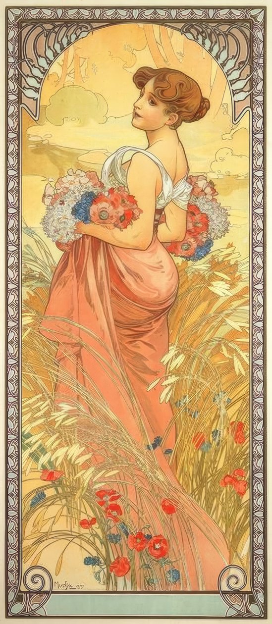 o Verão de Alphonse Mucha