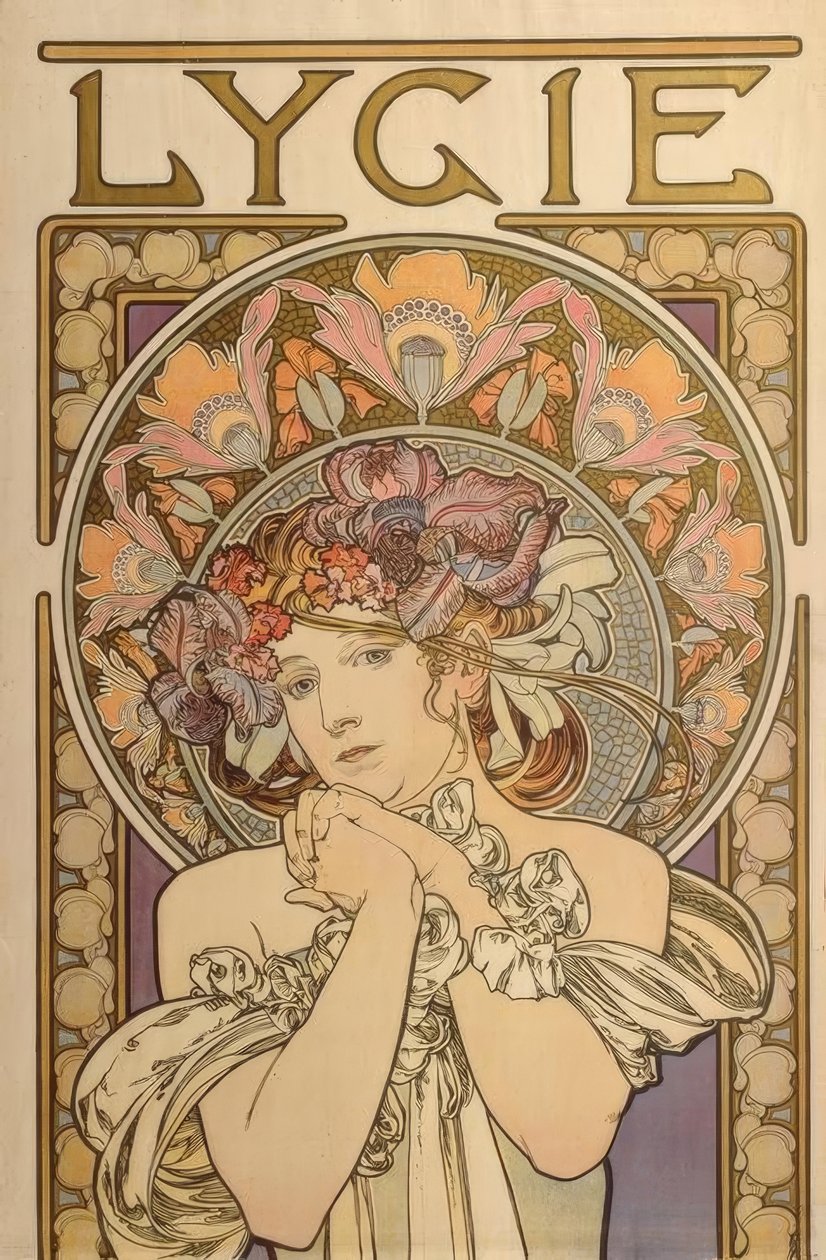 Lygia - Reprodução dos trabalhos decorativos de Mucha de Alphonse Mucha