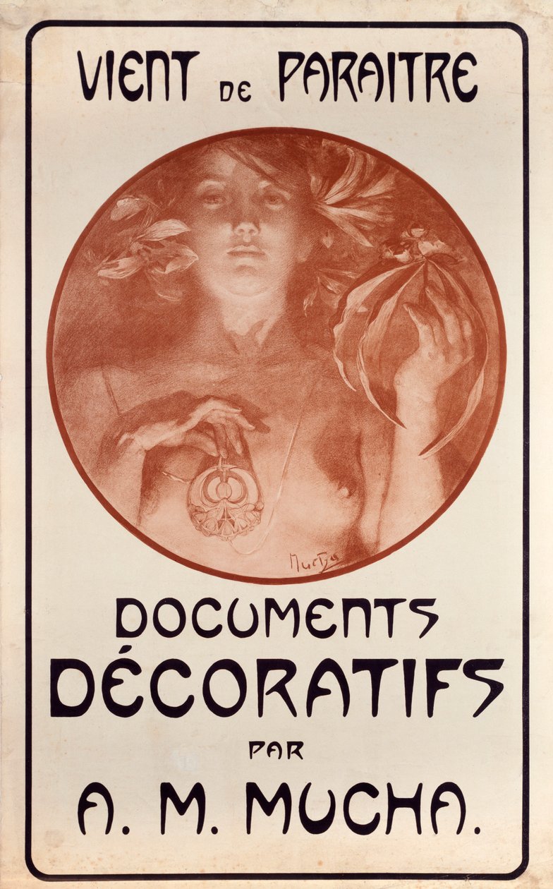 Poster por Alphonse Mucha (1860-1939) por Alphonse Mucha - Tamanho 45x75 cm Colecção Privada de Alphonse Mucha