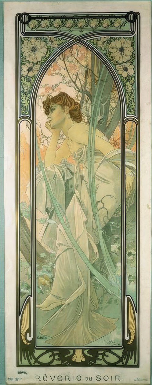 Reverie da noite de Alphonse Mucha