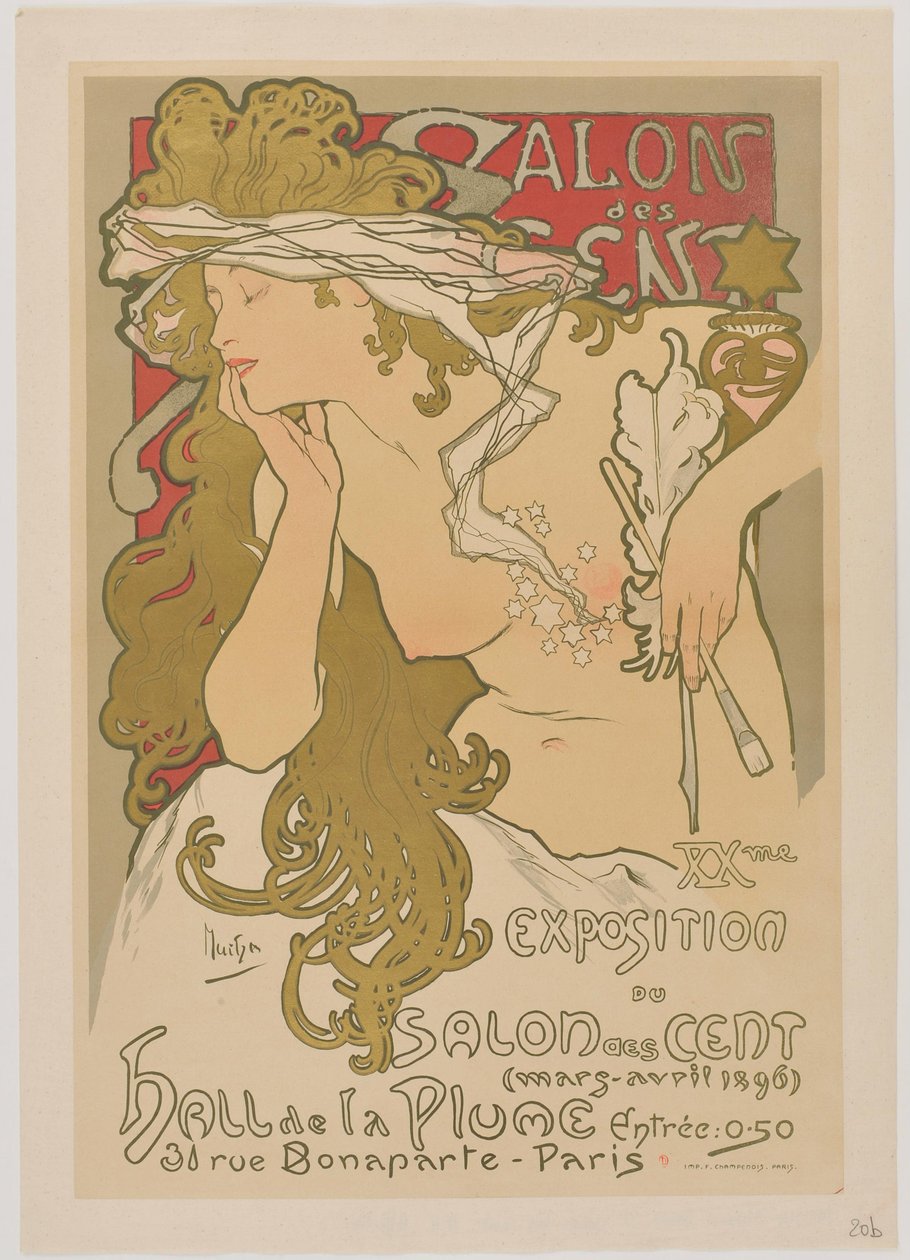 [Salon des Cent. Março-abril de 1896] de Alphonse Mucha