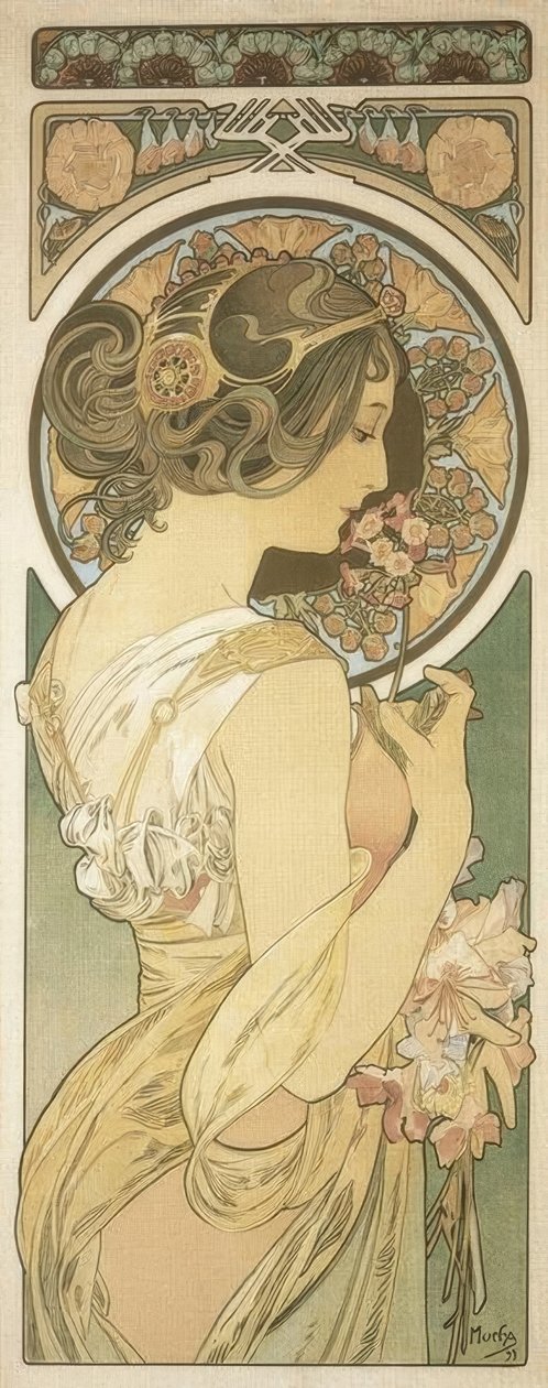 primavera de Alphonse Mucha