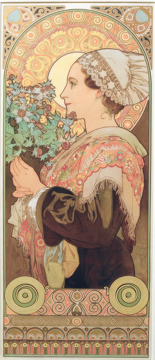 Silberdistel de Alphonse Mucha