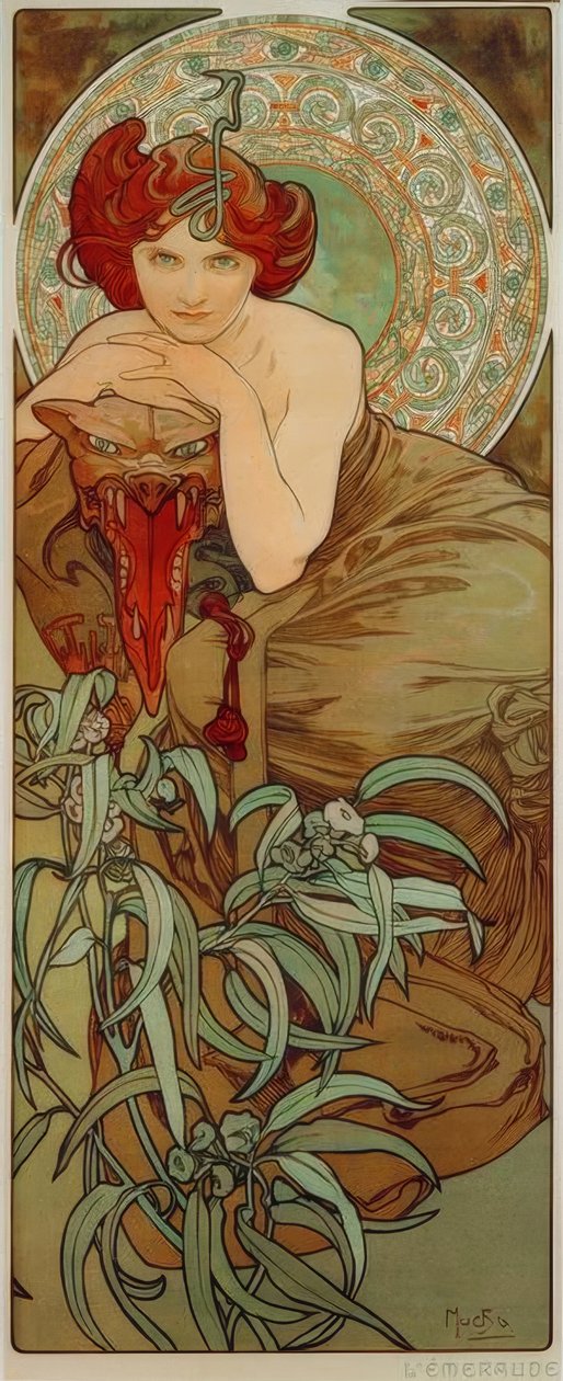 esmeralda de Alphonse Mucha