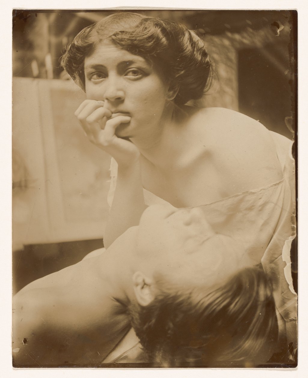 Estudo para um painel decorativo, 1908 (impressão em gelatina prateada) de Alphonse Mucha