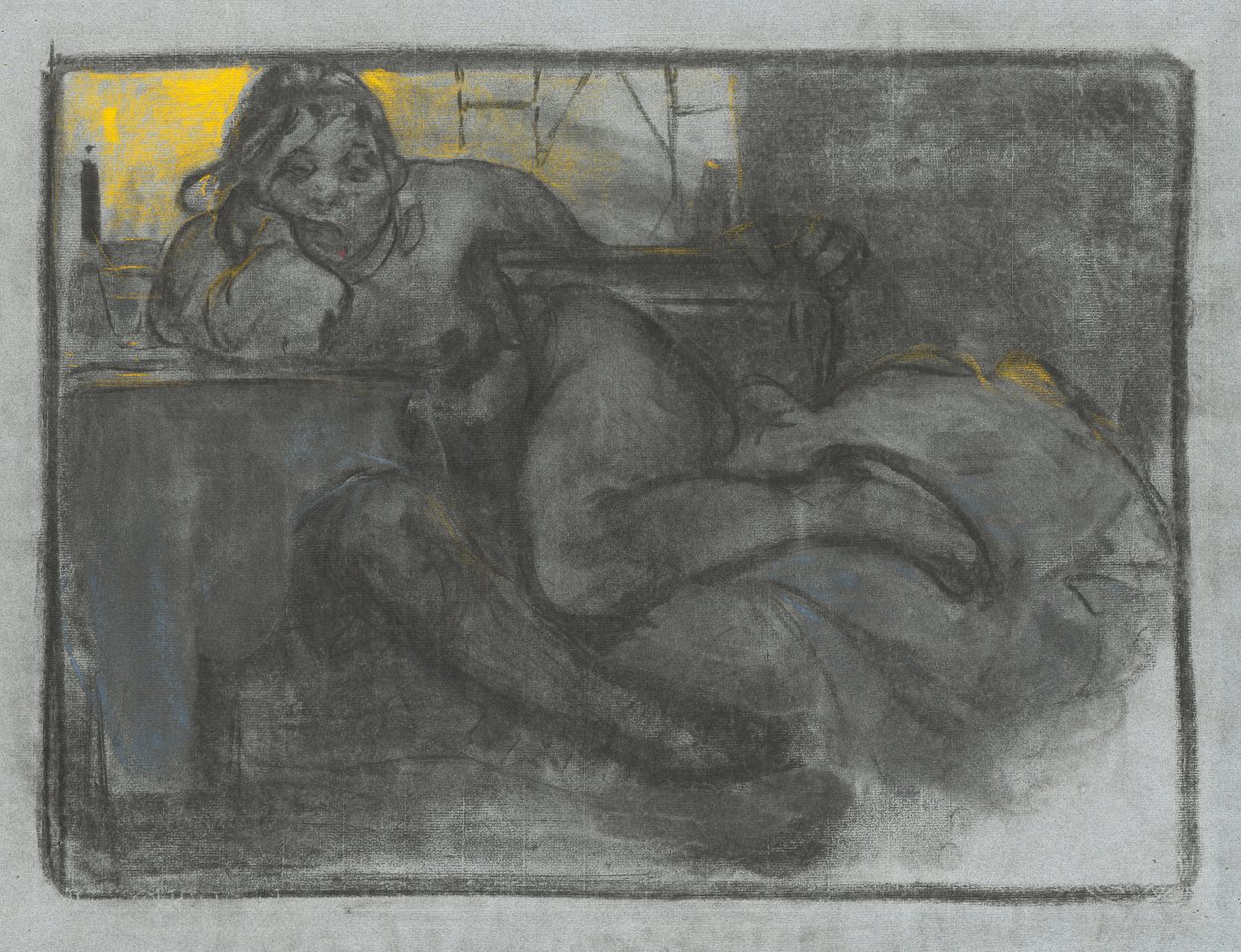 O bebedor do absinto, 1900-1905 de Alphonse Mucha