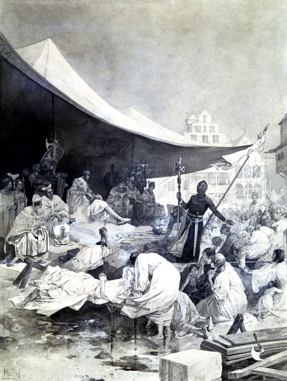 A cruz, c1900-1939 de Alphonse Mucha