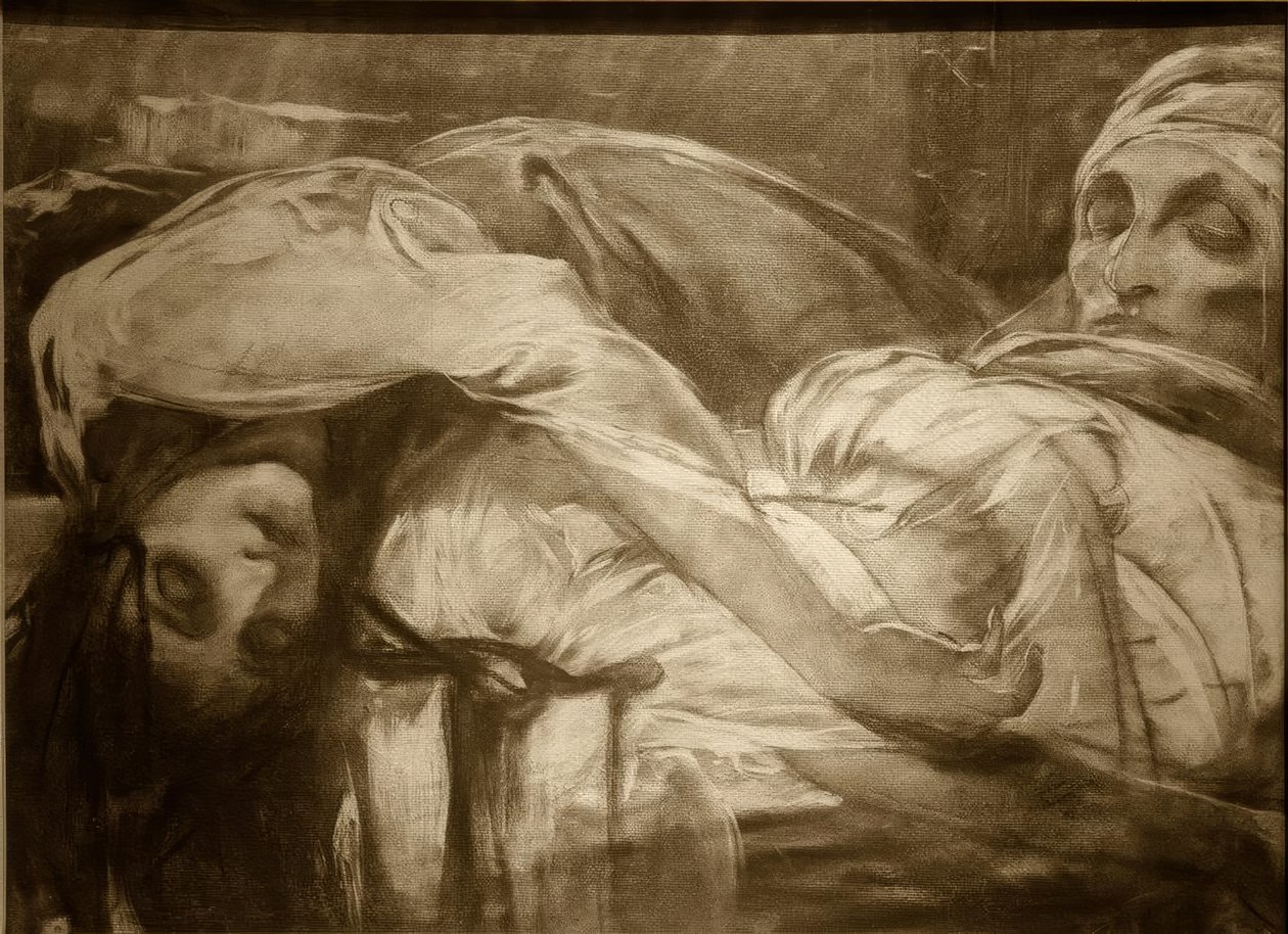 Morte da Noiva de Hasanaga de Alphonse Mucha