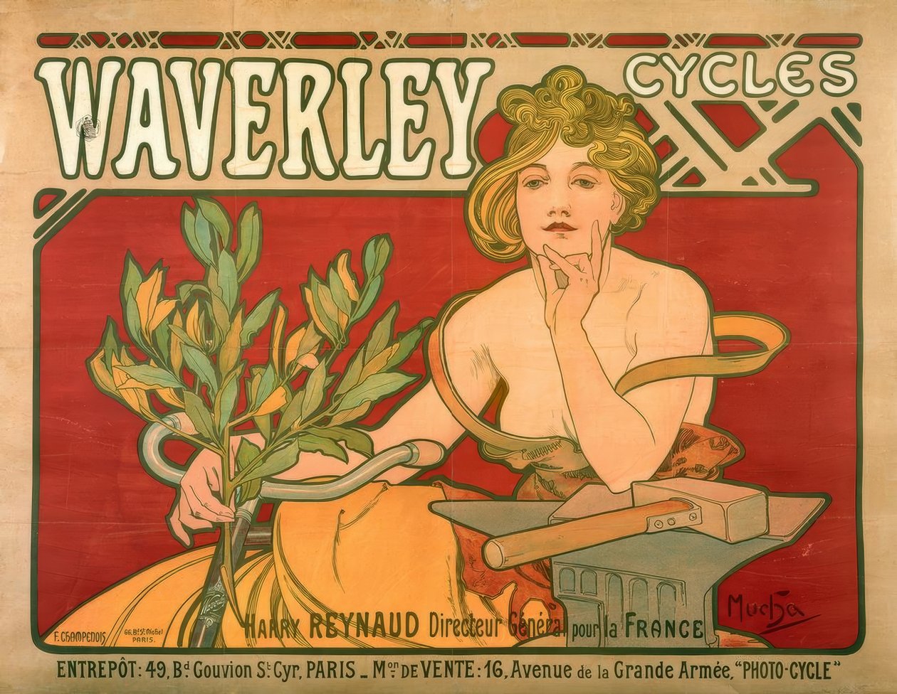 Waverley Cycles de Alphonse Mucha