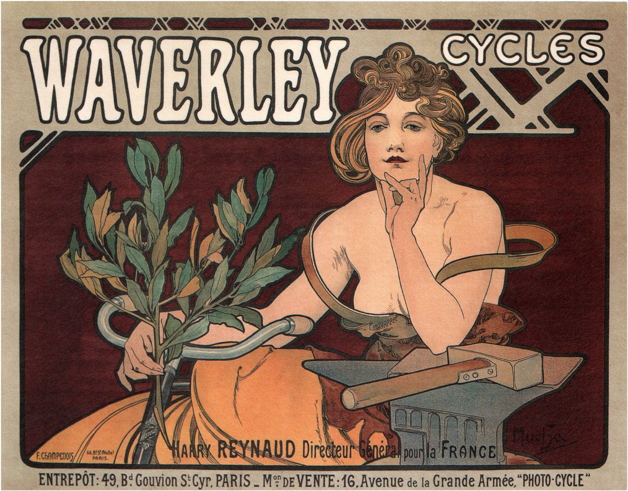 Ciclos de Waverley, 1896 de Alphonse Mucha