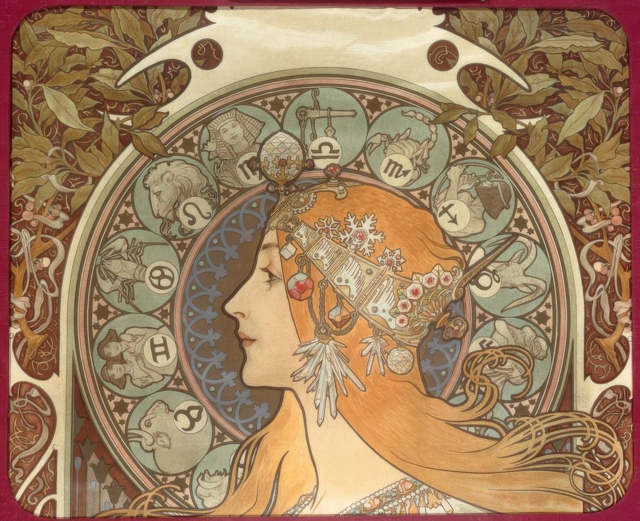 zodíaco de Alphonse Mucha