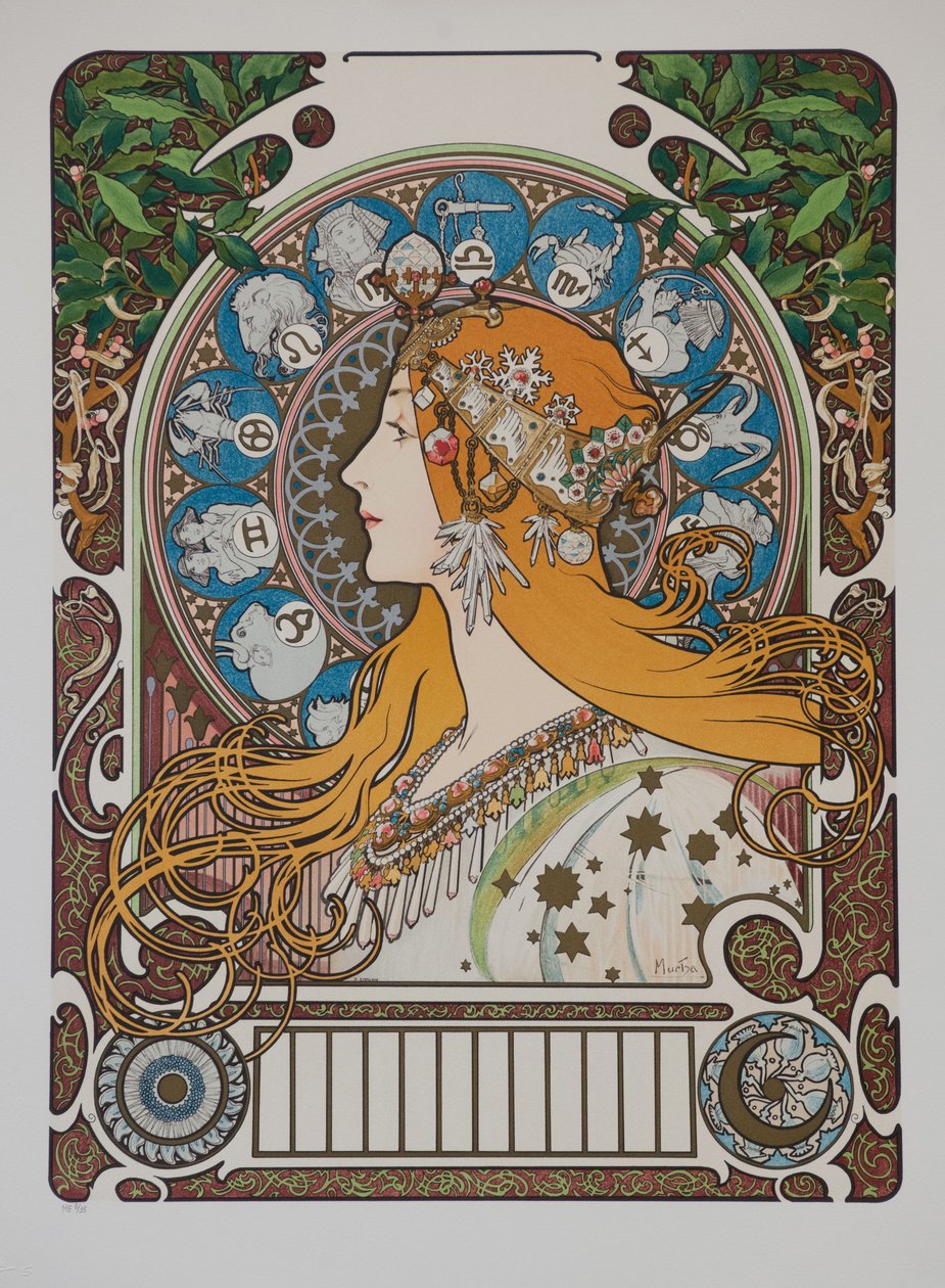 Zodíaco Zodíaco, 1896. de Alphonse Mucha
