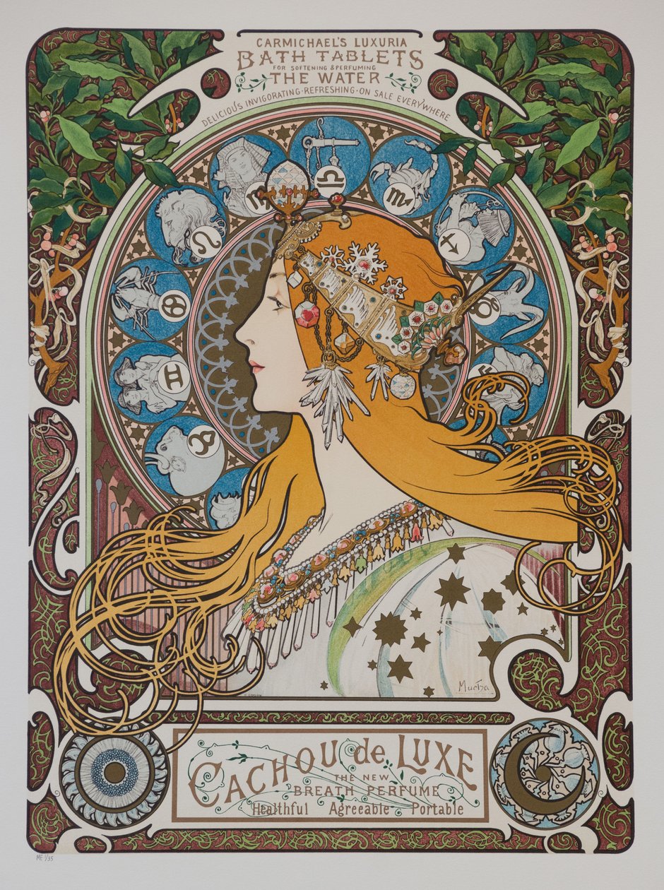 Zodíaco Zodíaco, 1896. de Alphonse Mucha