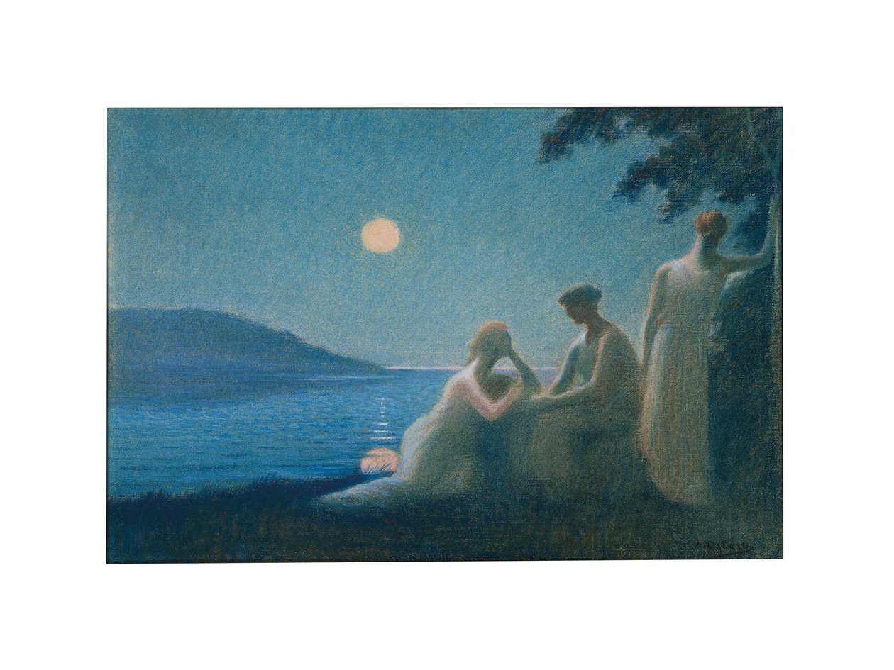 Sob um raio de lua, c.1895 de Alphonse Osbert