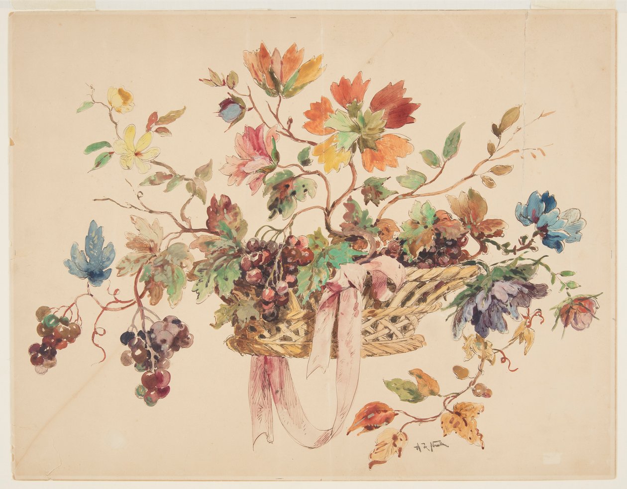 Design para bordado ou tapeçaria de Alphonse de Neuville