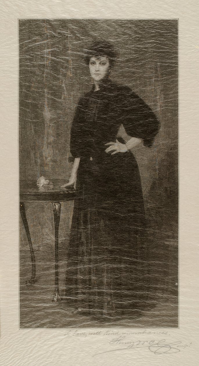 Uma Senhora de Preto de Alsace Henry Wolf