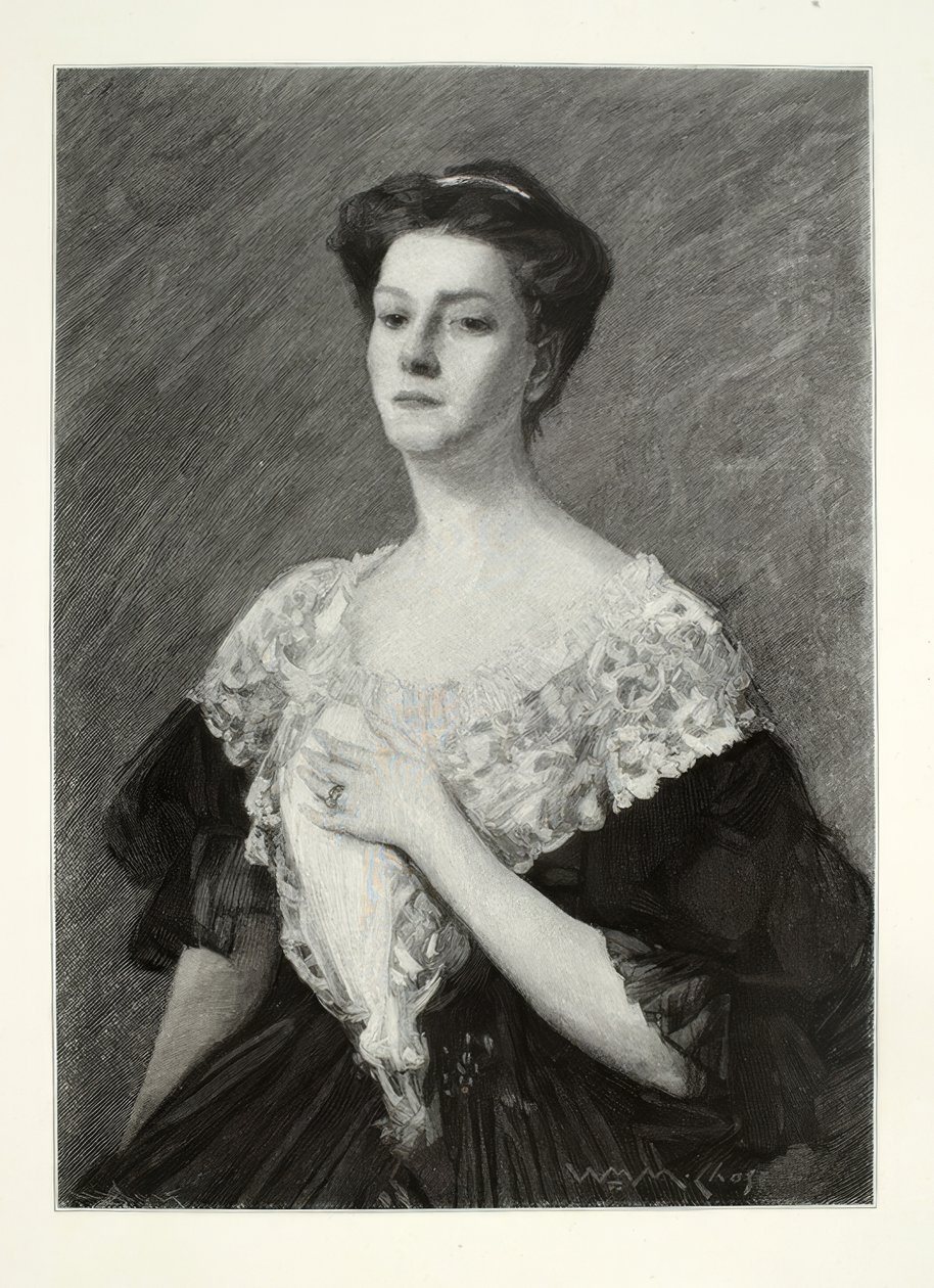 Retrato de uma Mulher de Alsace Henry Wolf