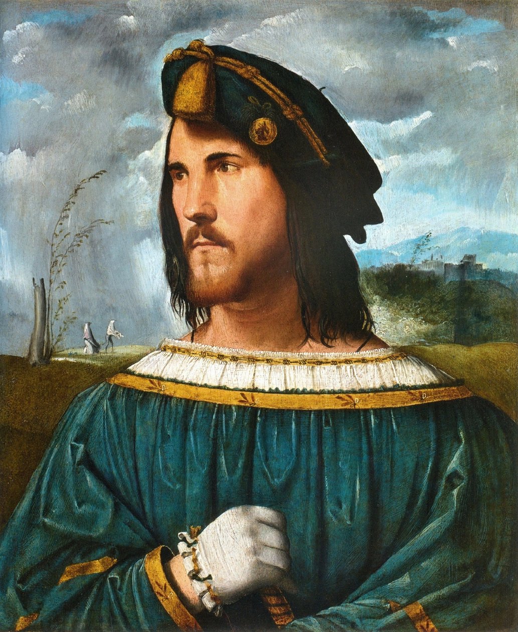 Retrato de um cavalheiro, também conhecido como Cesare Borgia (1475-1507) de Altobello Melone