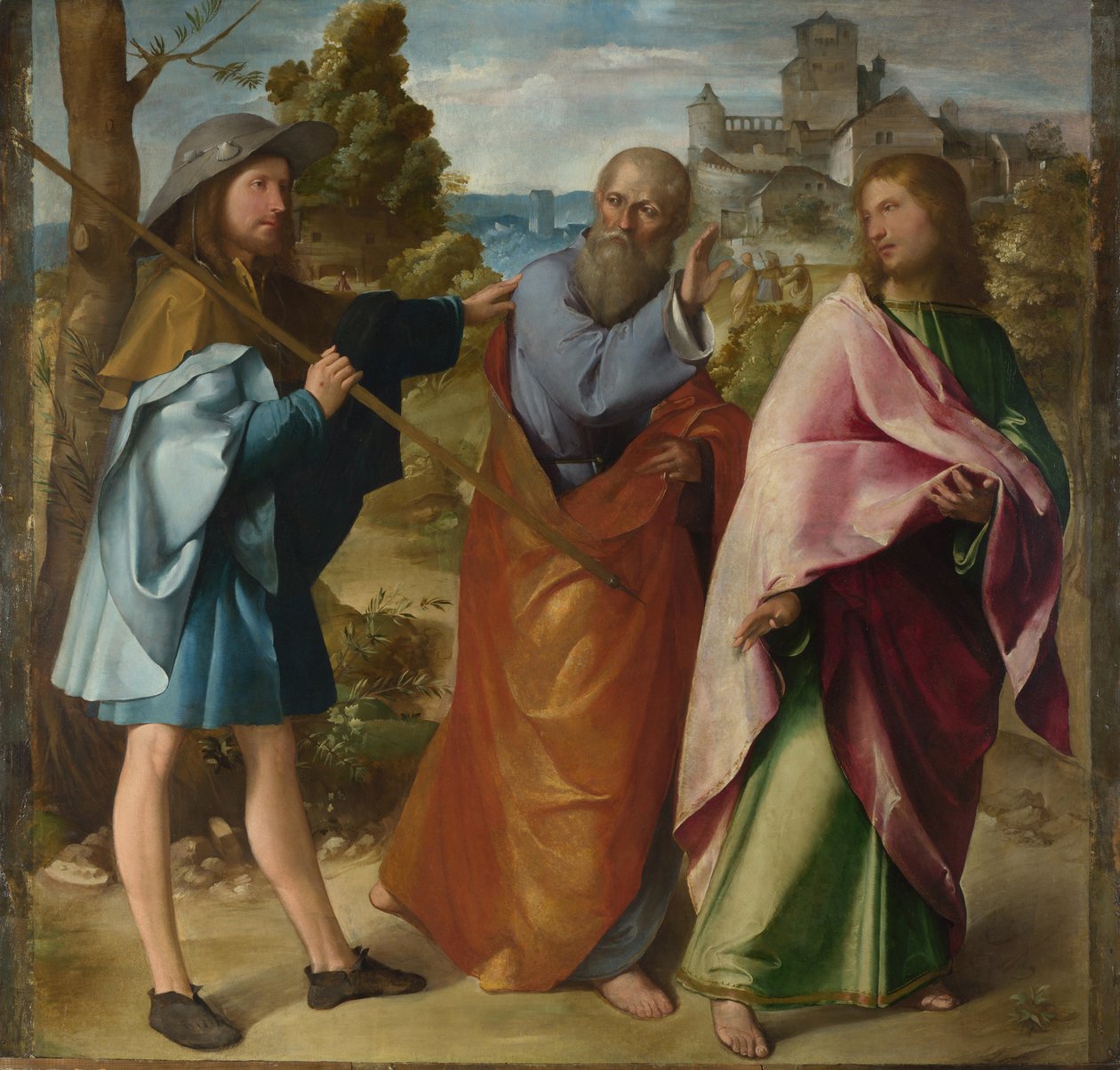 O caminho para Emaús, c. 1516 de Altobello Melone