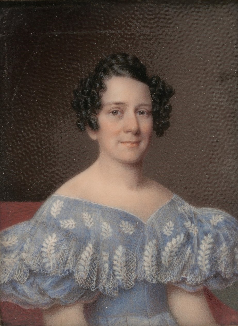 Retrato de uma senhora, ca. 1835 de Alvan Clark