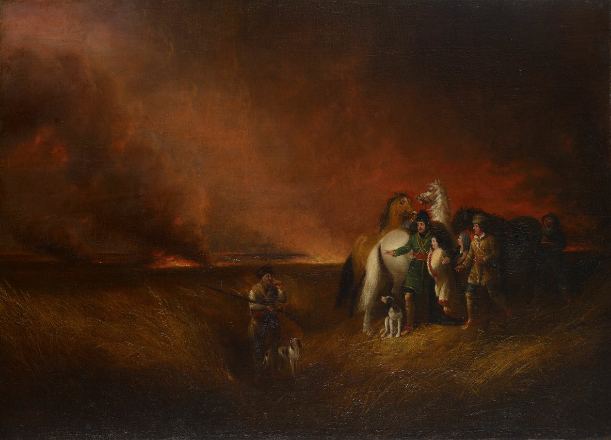 A pradaria em chamas, 1827. de Alvan Fisher
