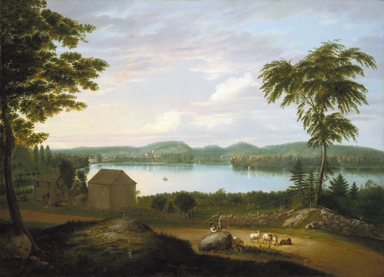 Vista de Springfield no rio Connecticut, 1819 de Alvan Fisher