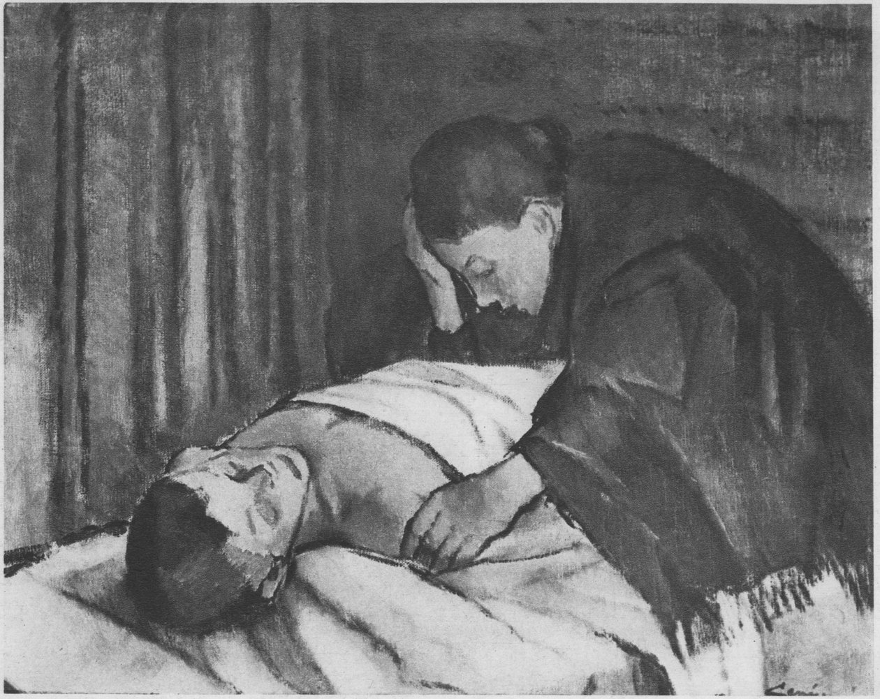 Pieta. Descrição lt. FontesEnglish: Pieta - usando pessoas da Finlândia.n de Alvar Cawén