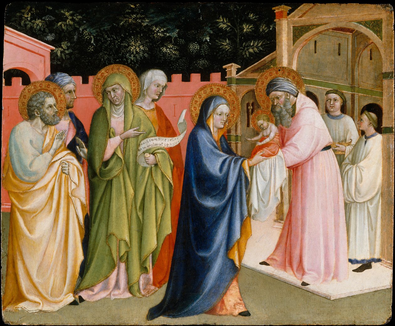 A Apresentação no Templo, provavelmente ca. 1430. de Alvaro Pirez