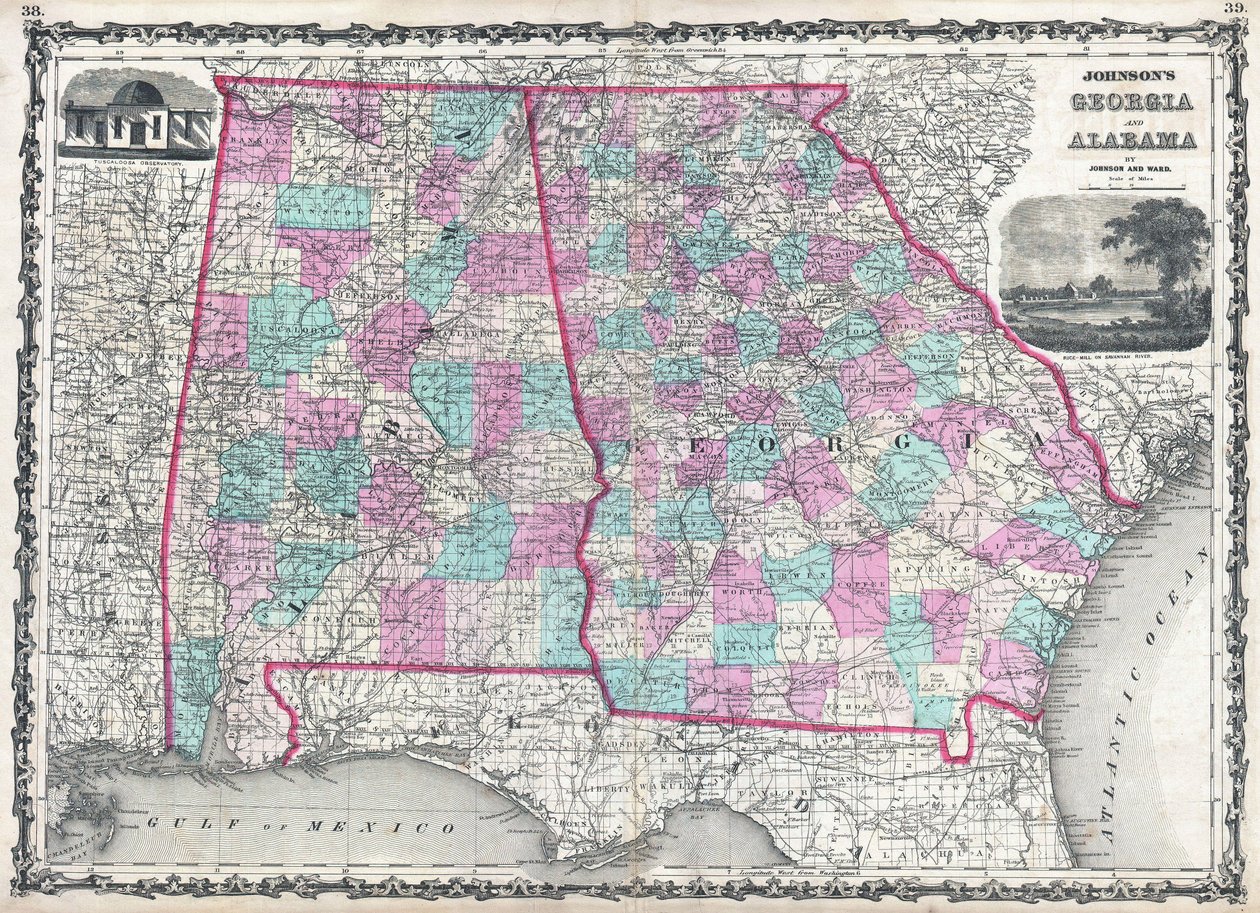 Johnson&39;s Georgia e Alabama de Alvin Jewett Johnson