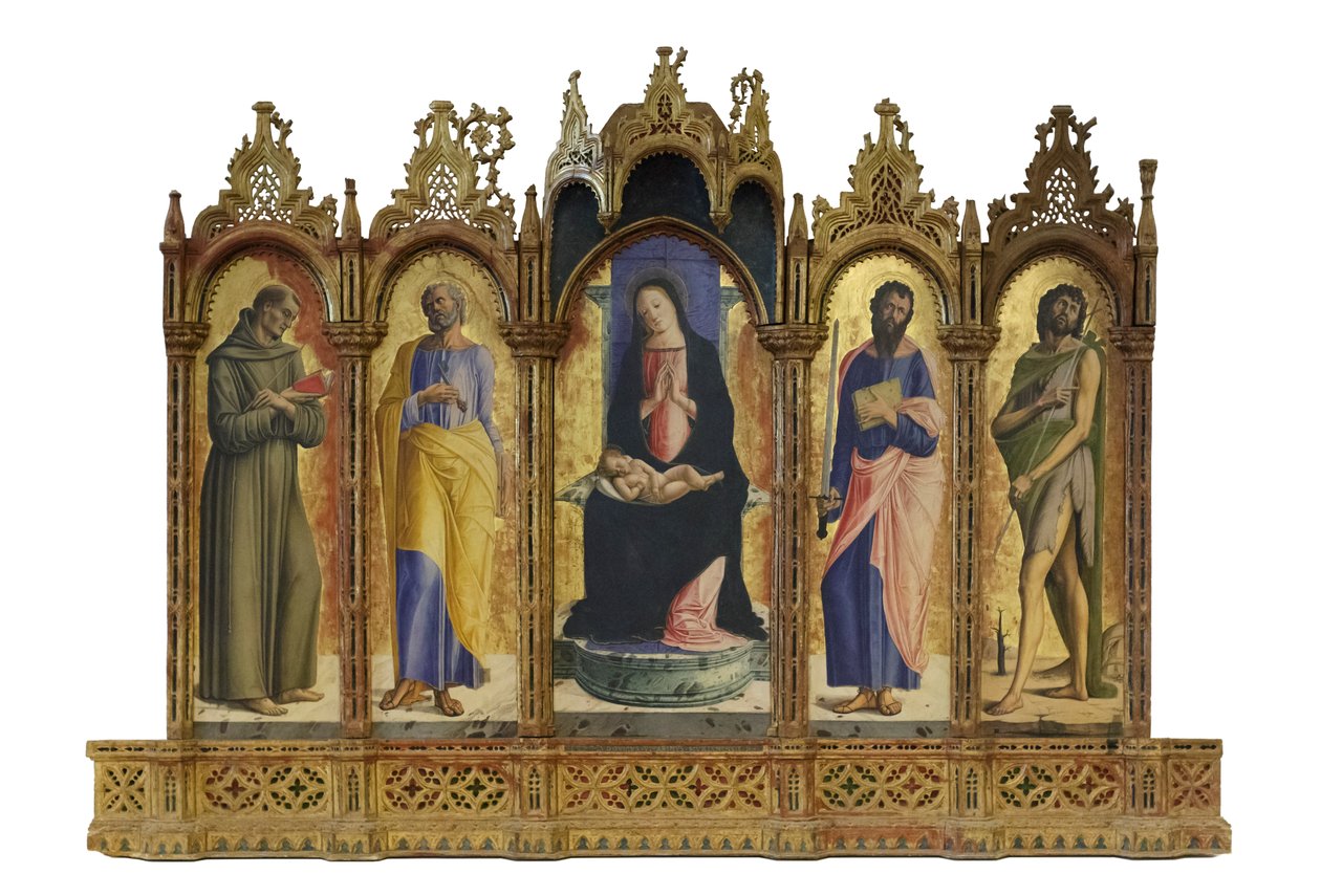 Nossa Senhora com o Menino Entronizado e os Santos Francisco, Pedro de Alvise Vivarini