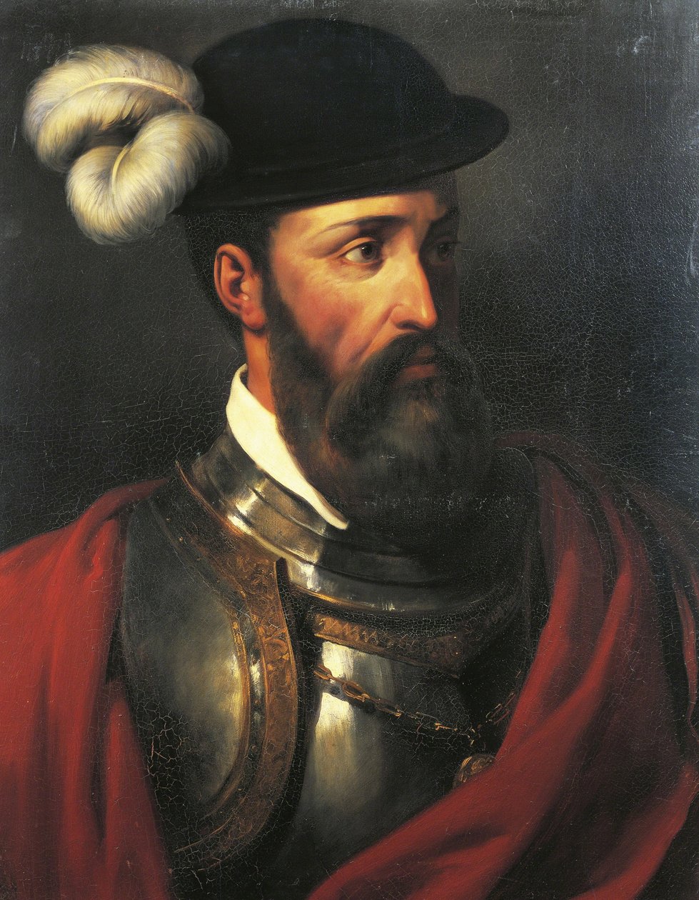 Francesco Pizarro, navegador e conquistador (1475-1541) de Amable Paul Coutan