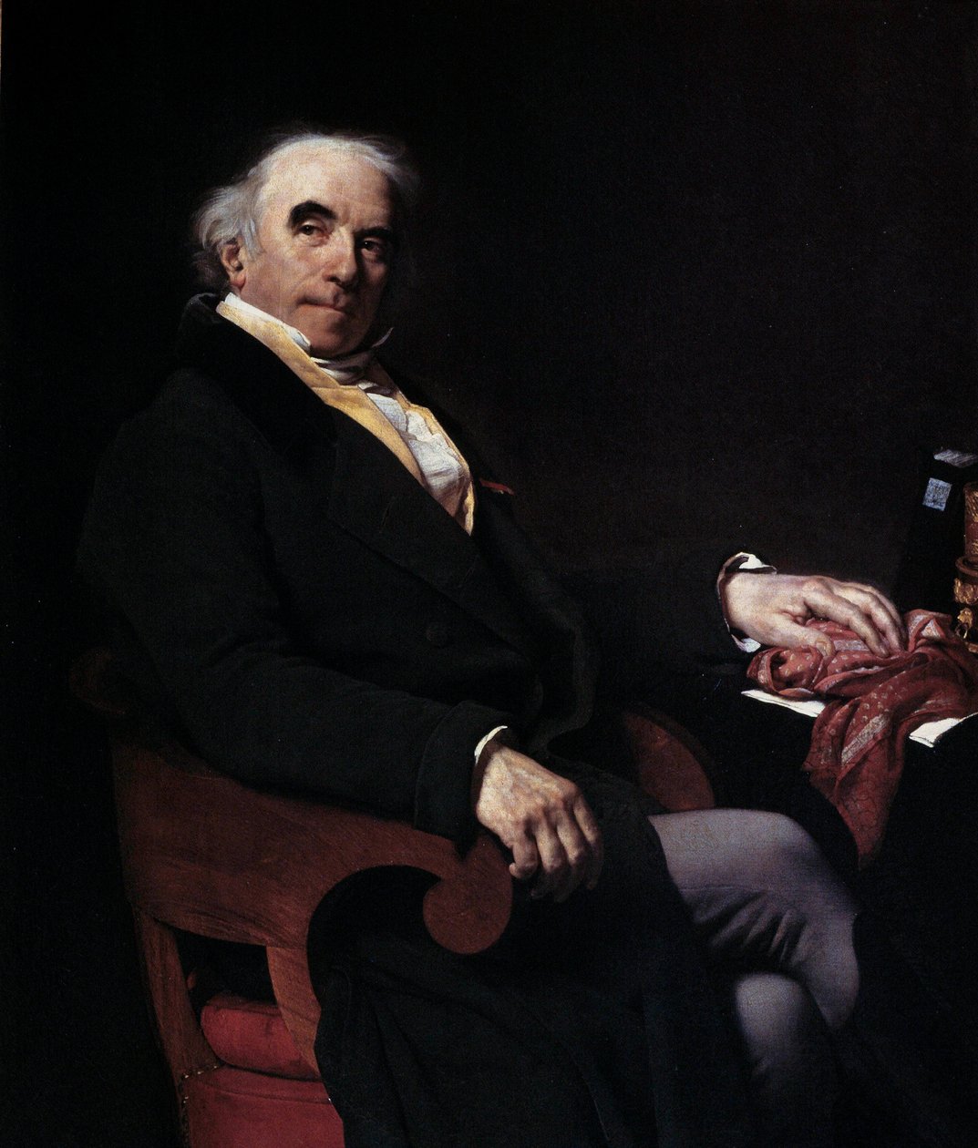 Retrato do Cavaleiro de Nanteuil Lanorville (1754-1834) Administrador Geral da Royal Messageries Painting of Amable Pagnest (1790-1819) 1817 Sun. 1,29 X 1,02 m de Amable Pagnest